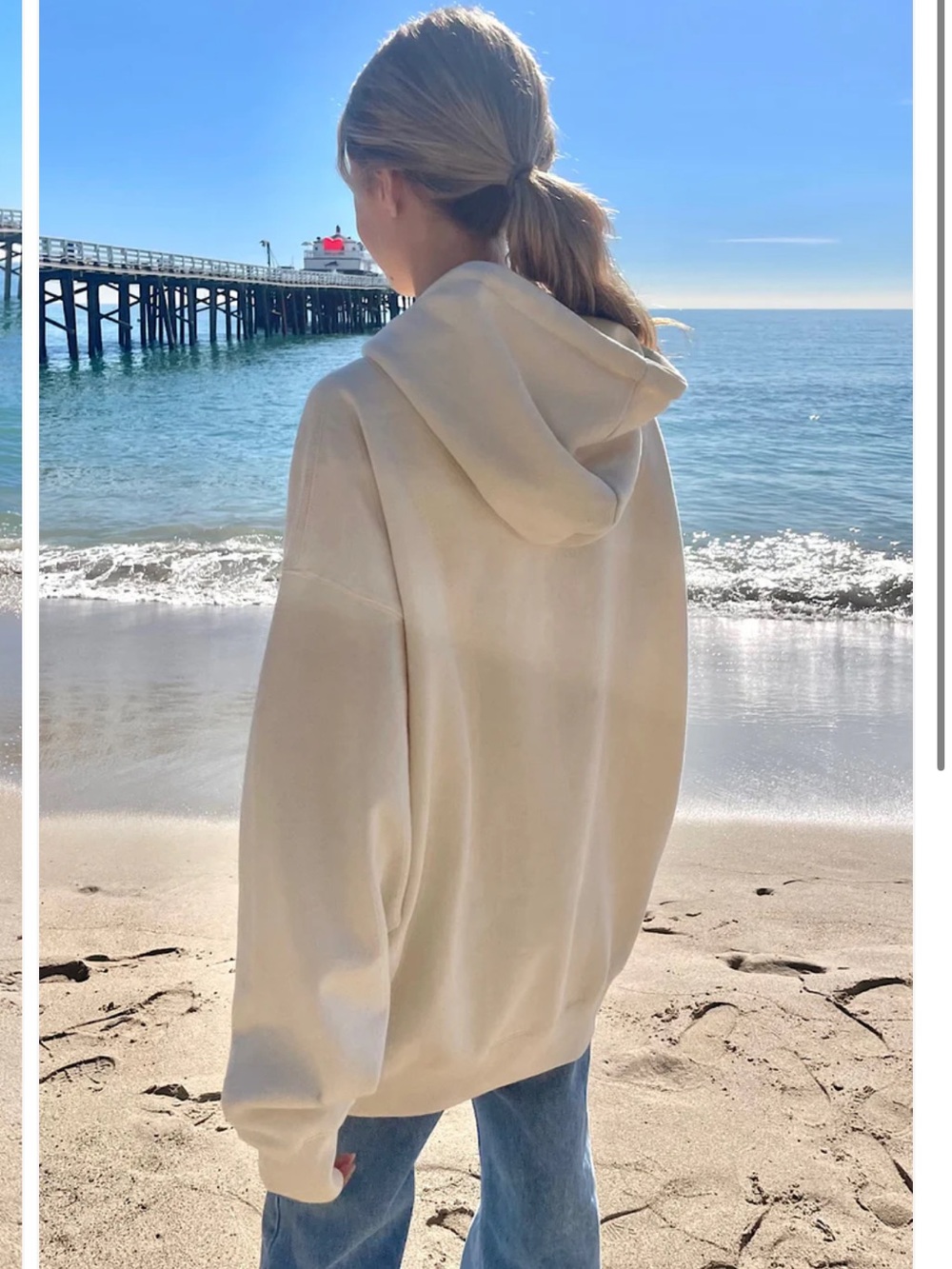 Brandy Melville Butter Yellow Zip-Up Christy Hoodie - Picture 3 of 8
